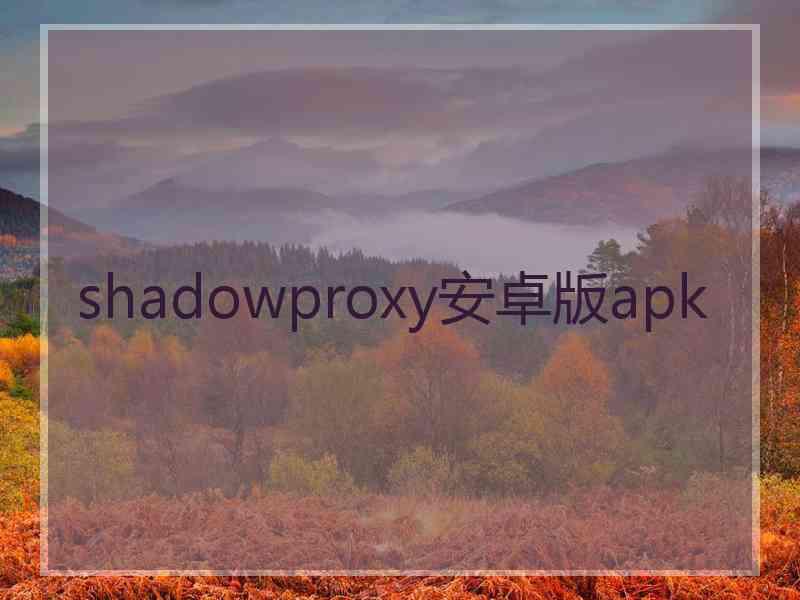 shadowproxy安卓版apk