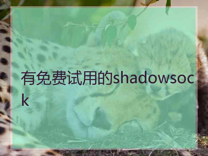 有免费试用的shadowsock